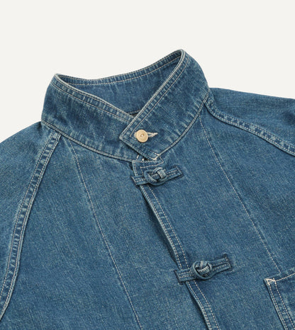 Drake's Stone Wash Selvedge Denim Artist Chore Jacket