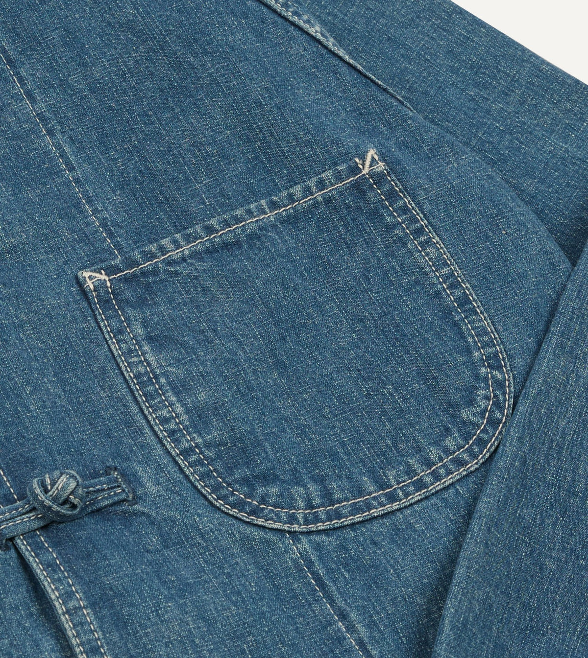 Drake's Stone Wash Selvedge Denim Artist Chore Jacket