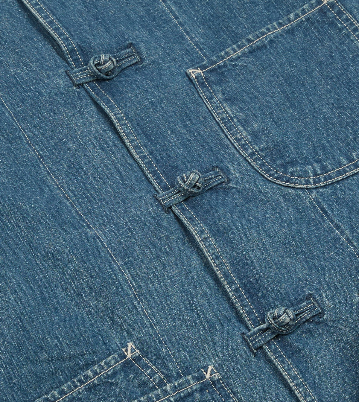 Drake's Stone Wash Selvedge Denim Artist Chore Jacket