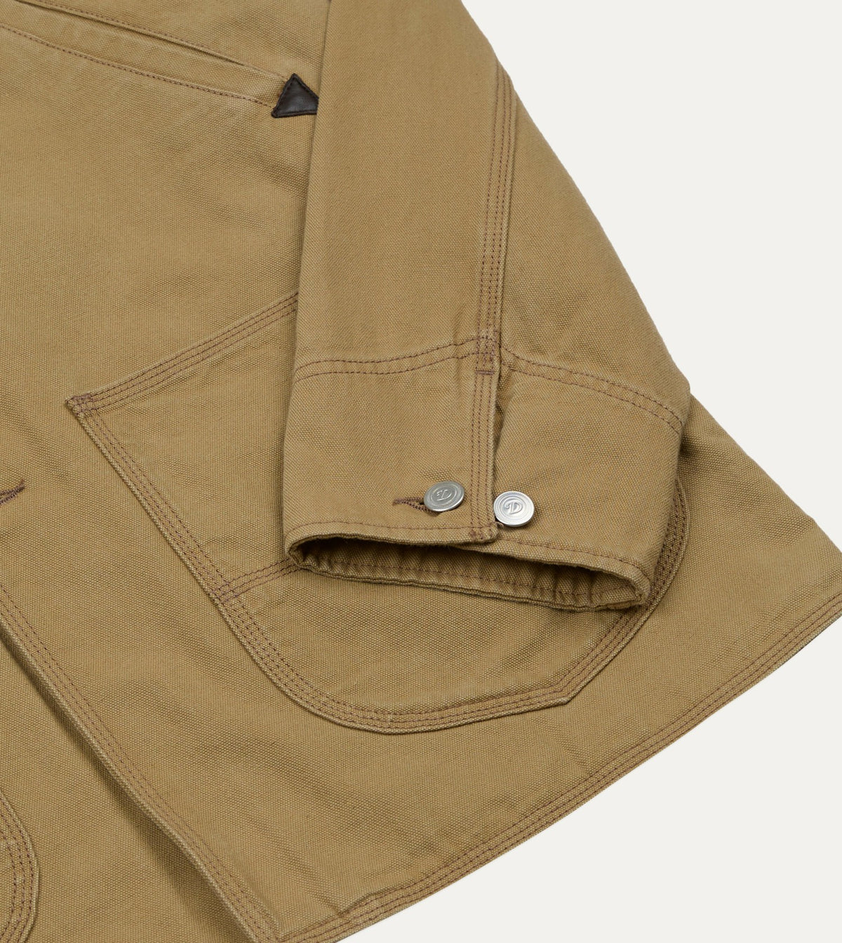 Drake's Brown Cotton Canvas Western Chore Jacket