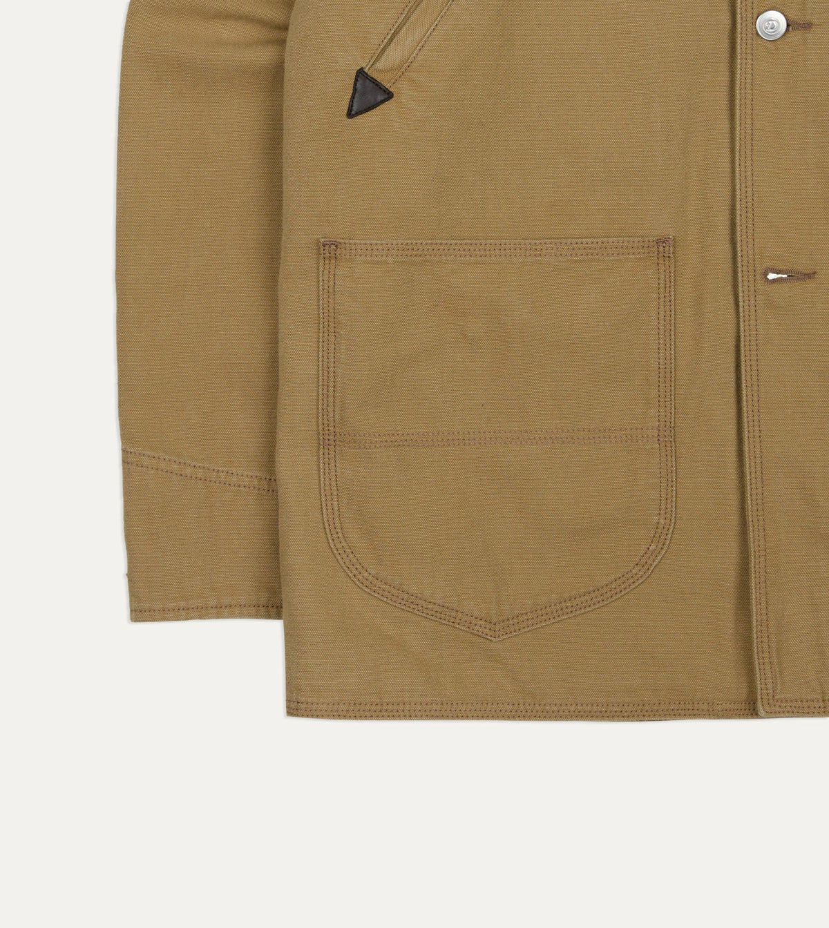 Drake's Brown Cotton Canvas Western Chore Jacket