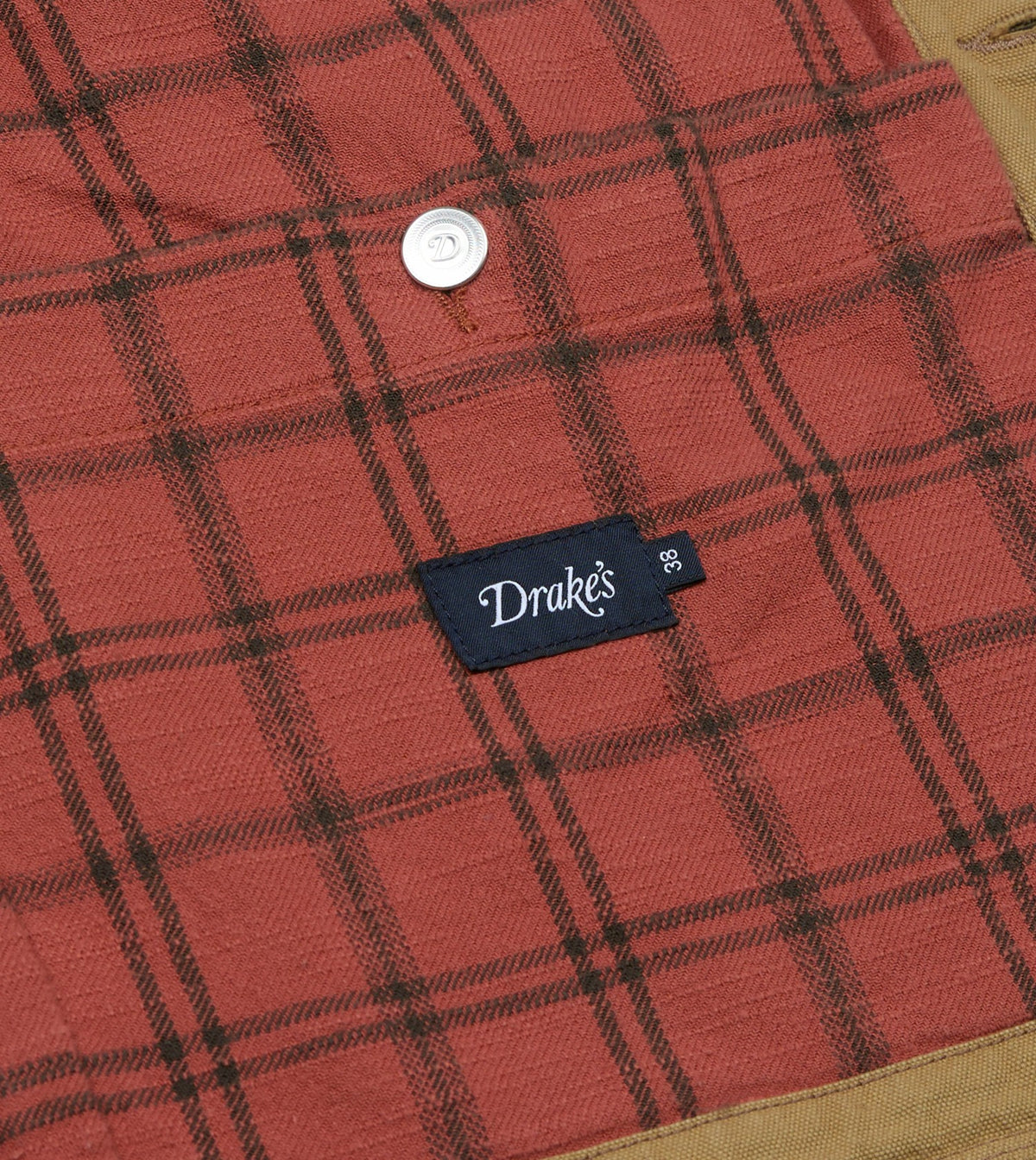 Drake's Brown Cotton Canvas Western Chore Jacket