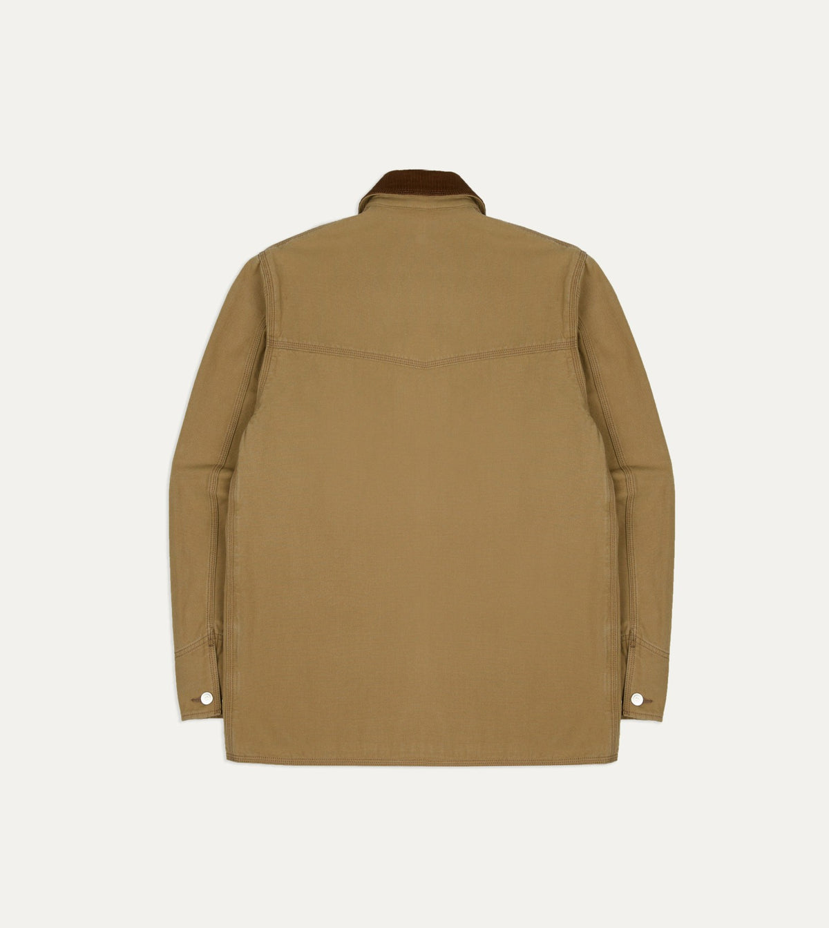 Drake's Brown Cotton Canvas Western Chore Jacket