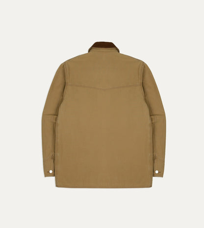Drake's Brown Cotton Canvas Western Chore Jacket