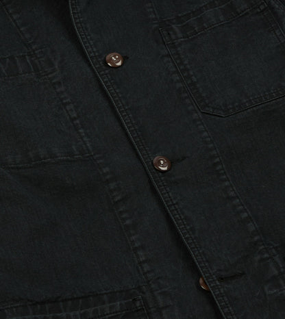 Drake's Black Twill Mitred Chore Jacket