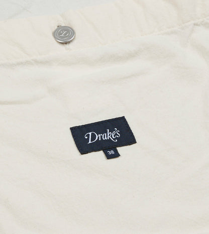 Drake's Navy Moleskin Raglan Work Coat