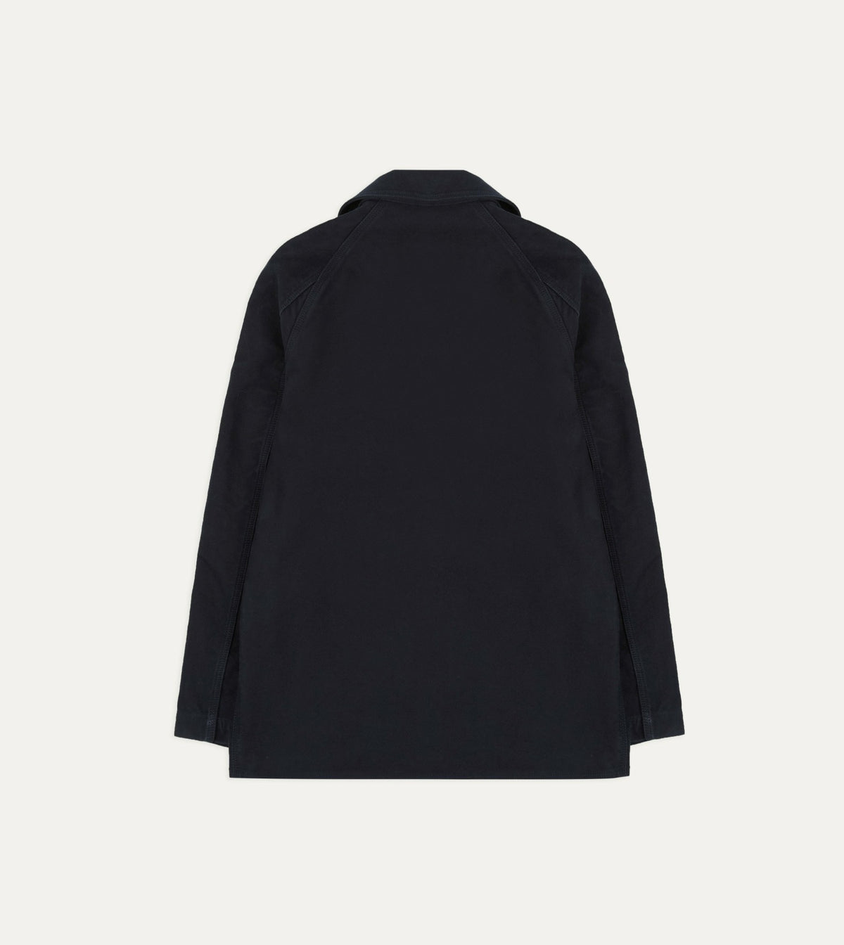 Drake's Navy Moleskin Raglan Work Coat