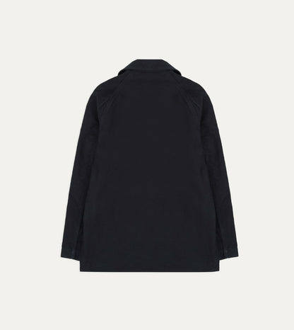 Drake's Navy Moleskin Raglan Work Coat