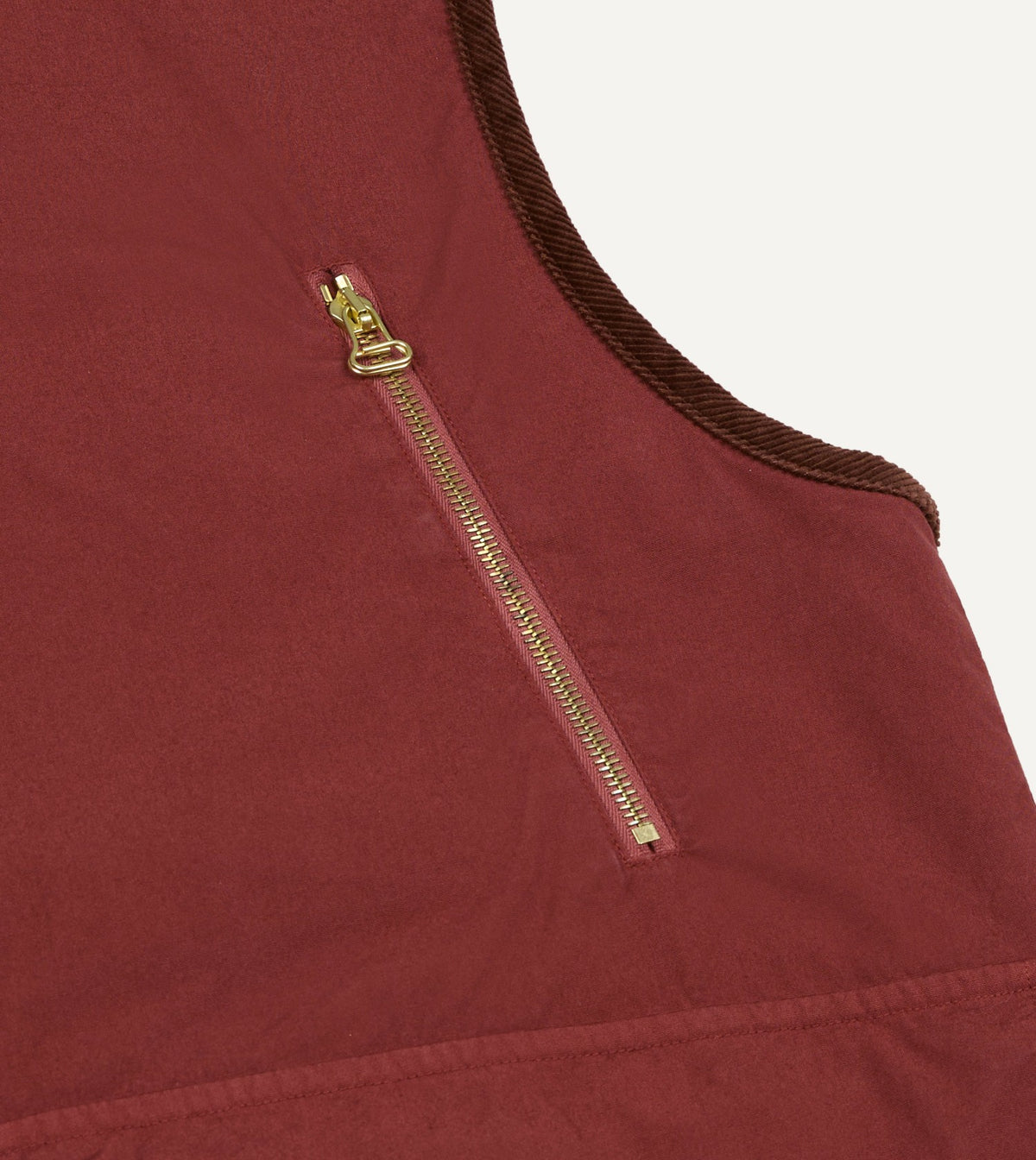 Drake's Washed Red Cotton Urban Safari Vest