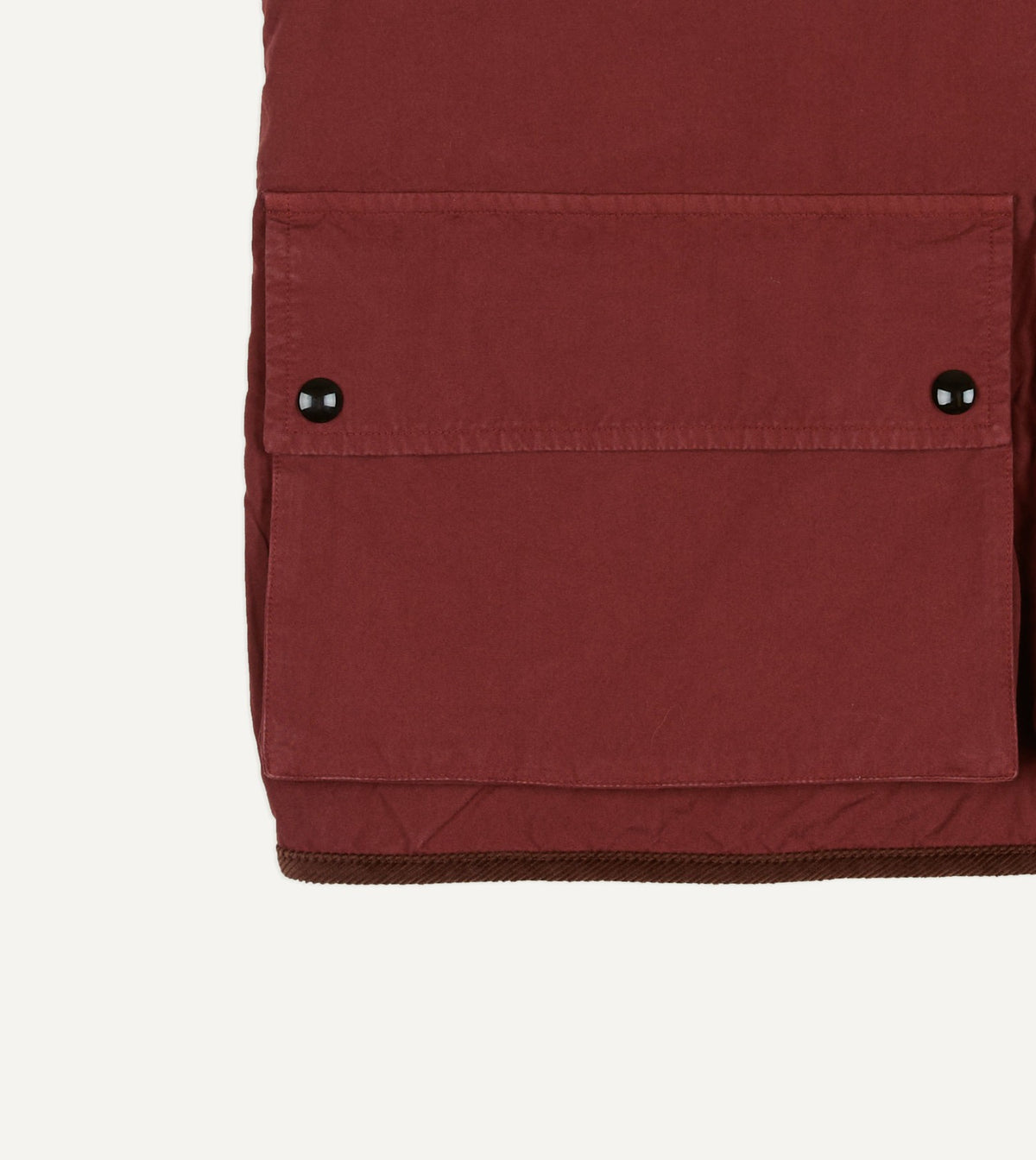 Drake's Washed Red Cotton Urban Safari Vest