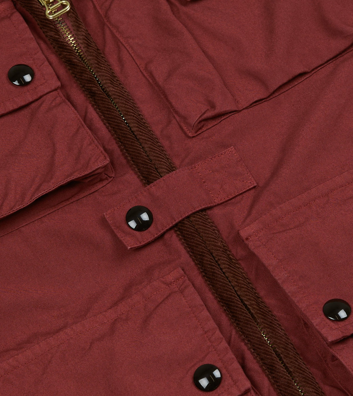 Drake's Washed Red Cotton Urban Safari Vest