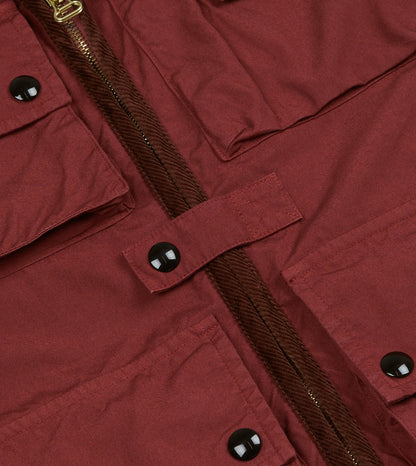 Drake's Washed Red Cotton Urban Safari Vest