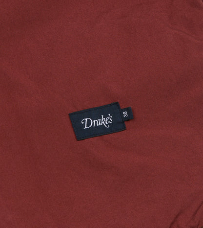Drake's Washed Red Cotton Urban Safari Vest