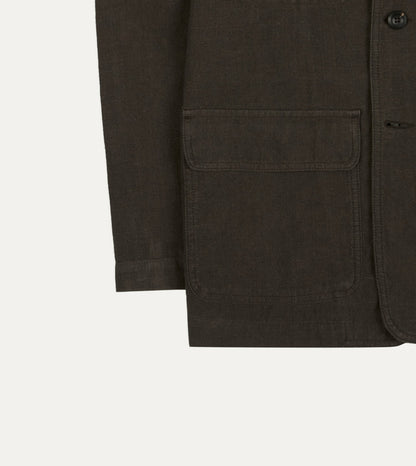 Drake's Brown Linen Forestière Jacket