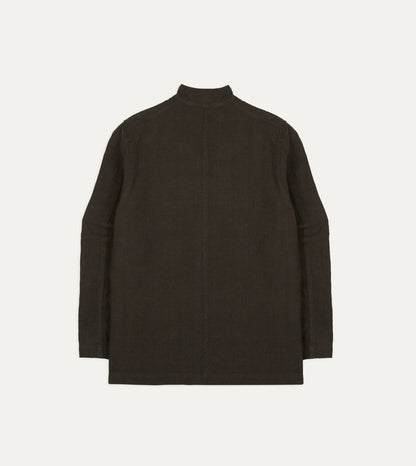 Drake's Brown Linen Forestière Jacket