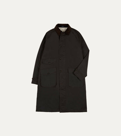 Drake's Brown Waxed Cotton Service Mac