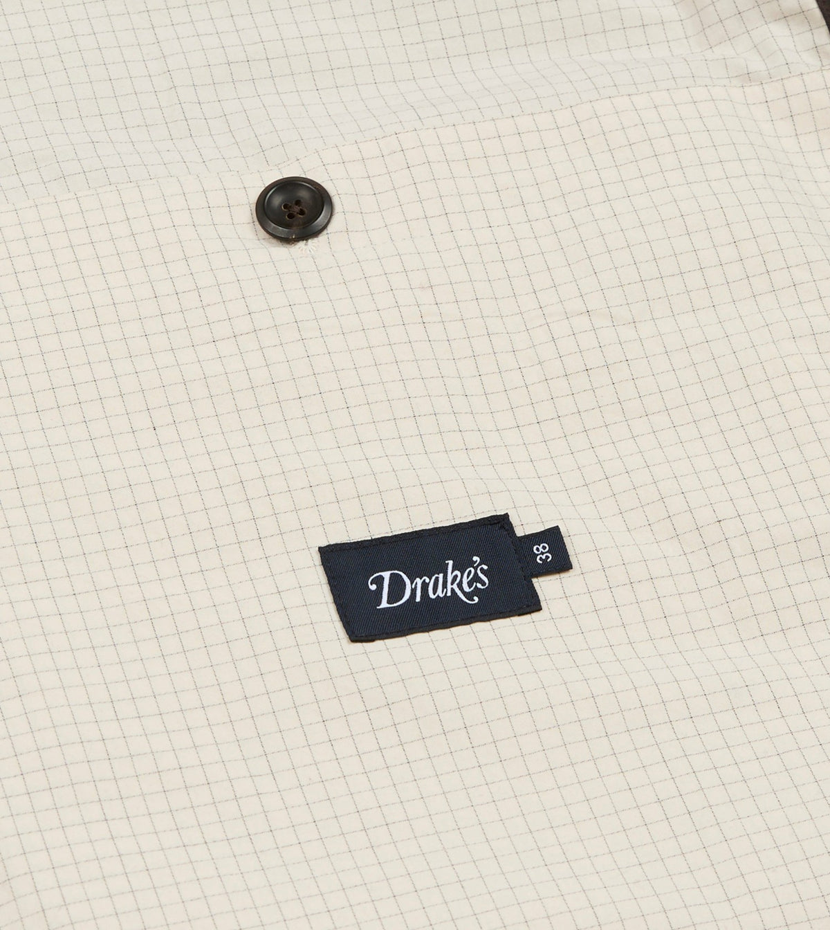 Drake's Brown Waxed Cotton Service Mac