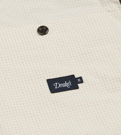 Drake's Brown Waxed Cotton Service Mac
