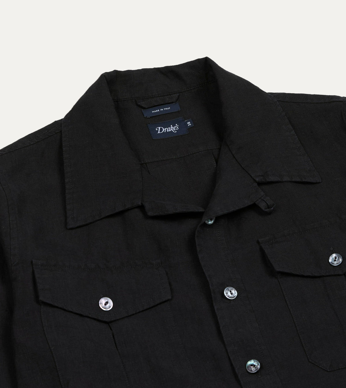 Drake's Black Linen Games Tunic