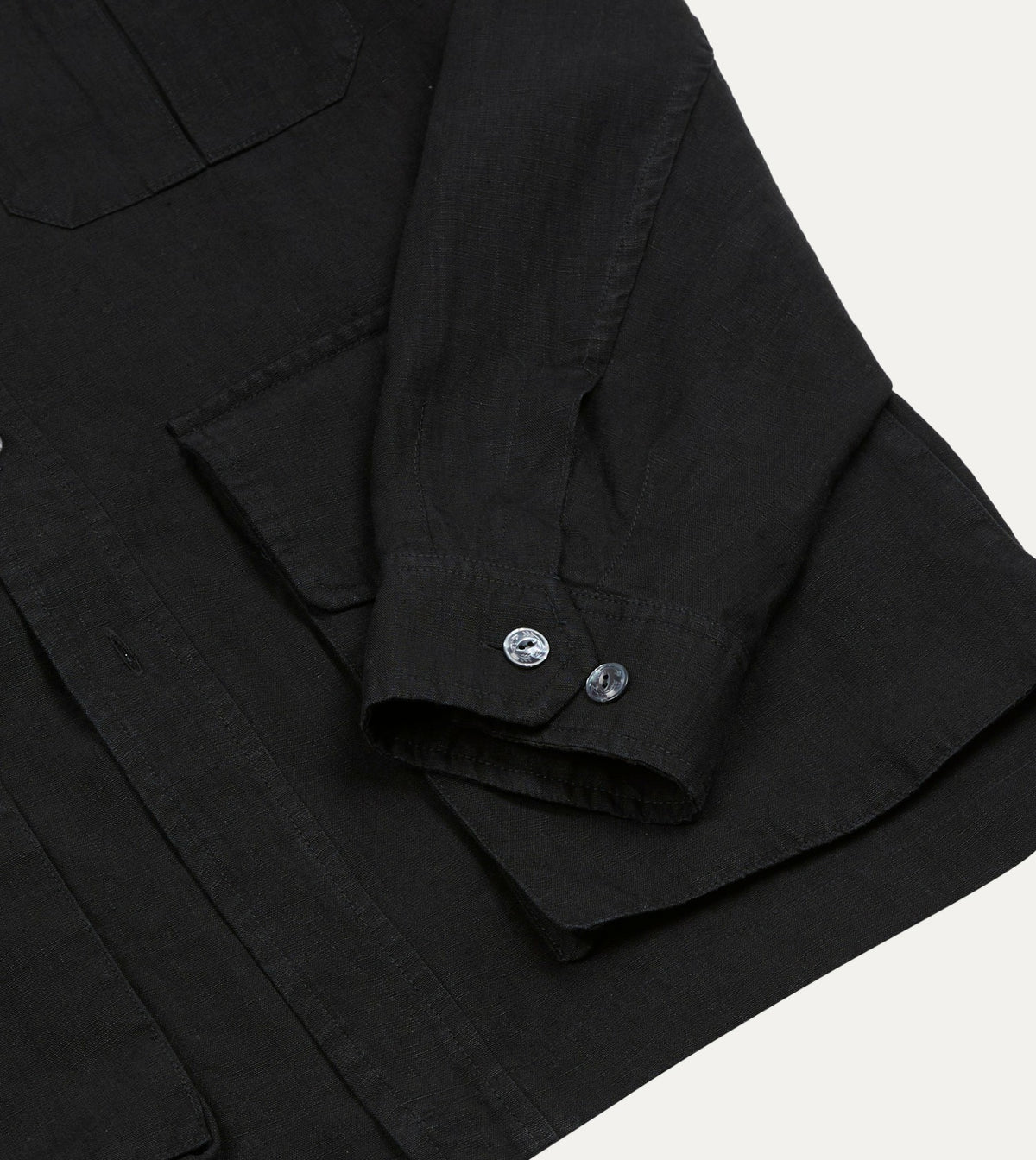 Drake's Black Linen Games Tunic