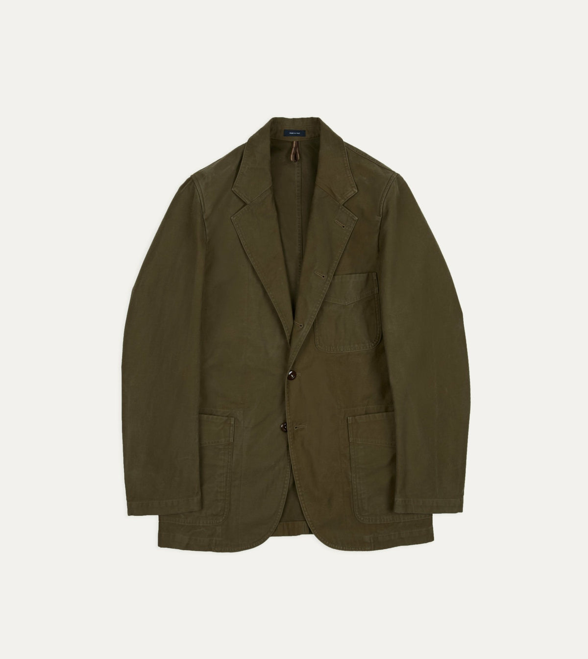 Drake's Green Cotton Travel Games Blazer