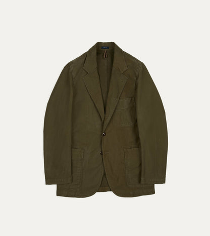 Drake's Green Cotton Travel Games Blazer