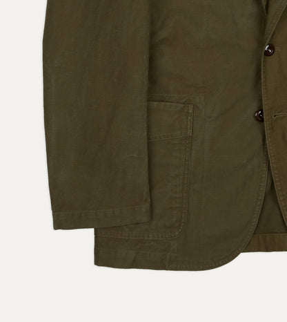 Drake's Green Cotton Travel Games Blazer