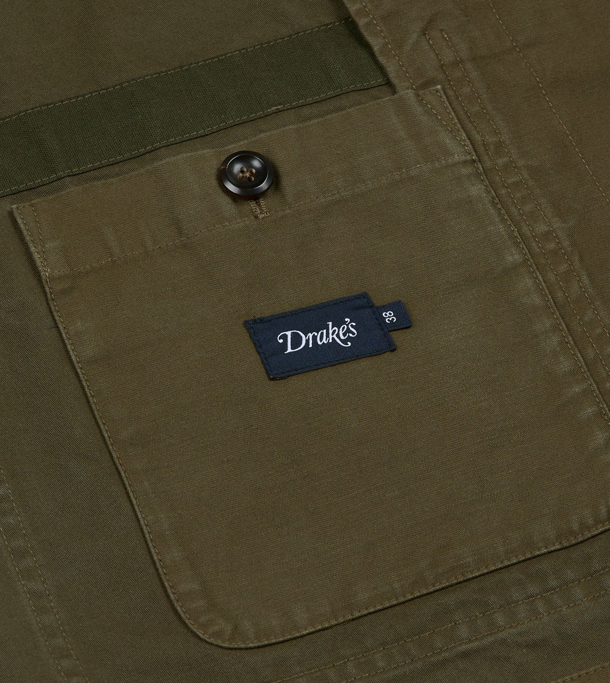Drake's Green Cotton Travel Games Blazer