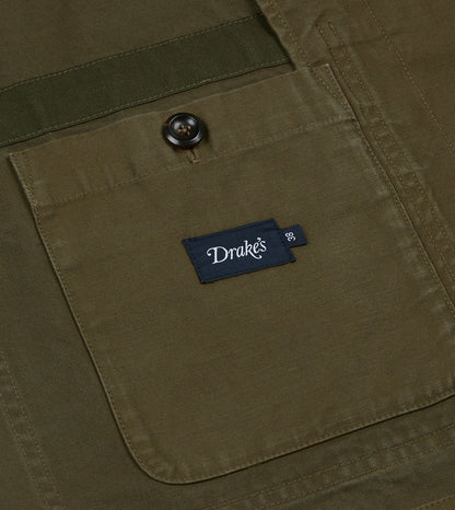 Drake's Green Cotton Travel Games Blazer