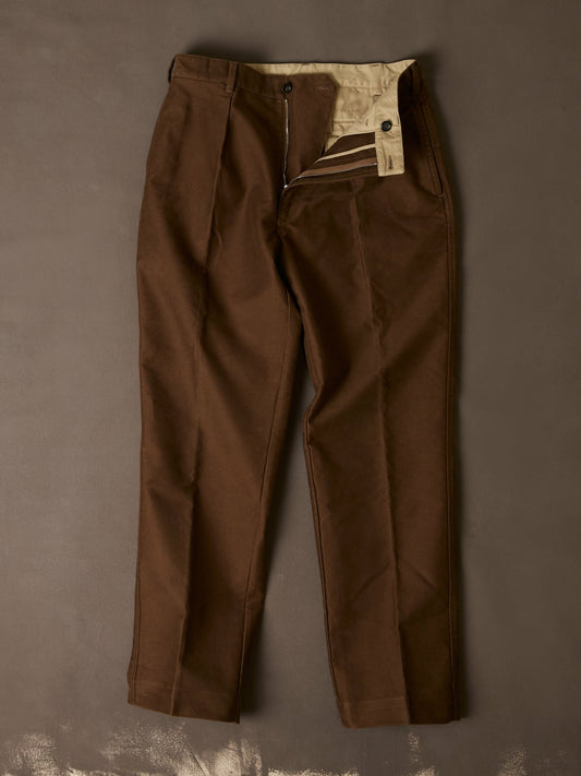 Drake's Brown Moleskin Games Trouser