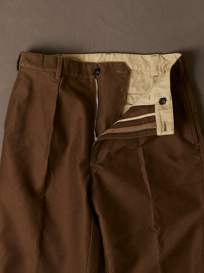 Drake's Brown Moleskin Games Trouser
