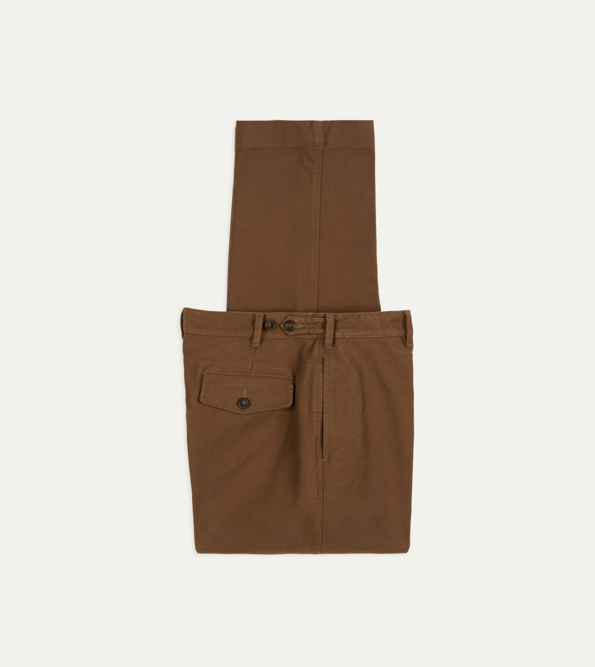 Drake's Brown Moleskin Games Trouser