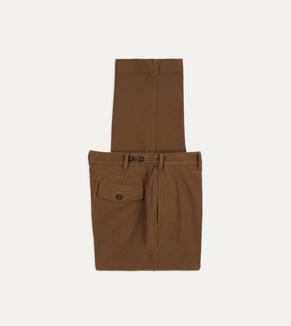 Drake's Brown Moleskin Games Trouser