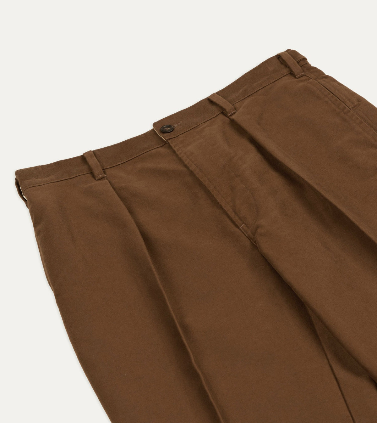 Drake's Brown Moleskin Games Trouser