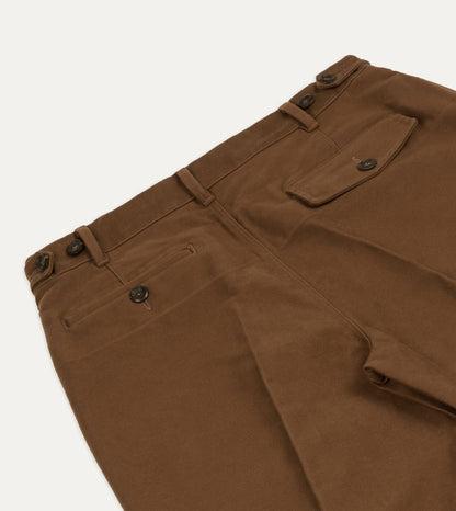 Drake's Brown Moleskin Games Trouser