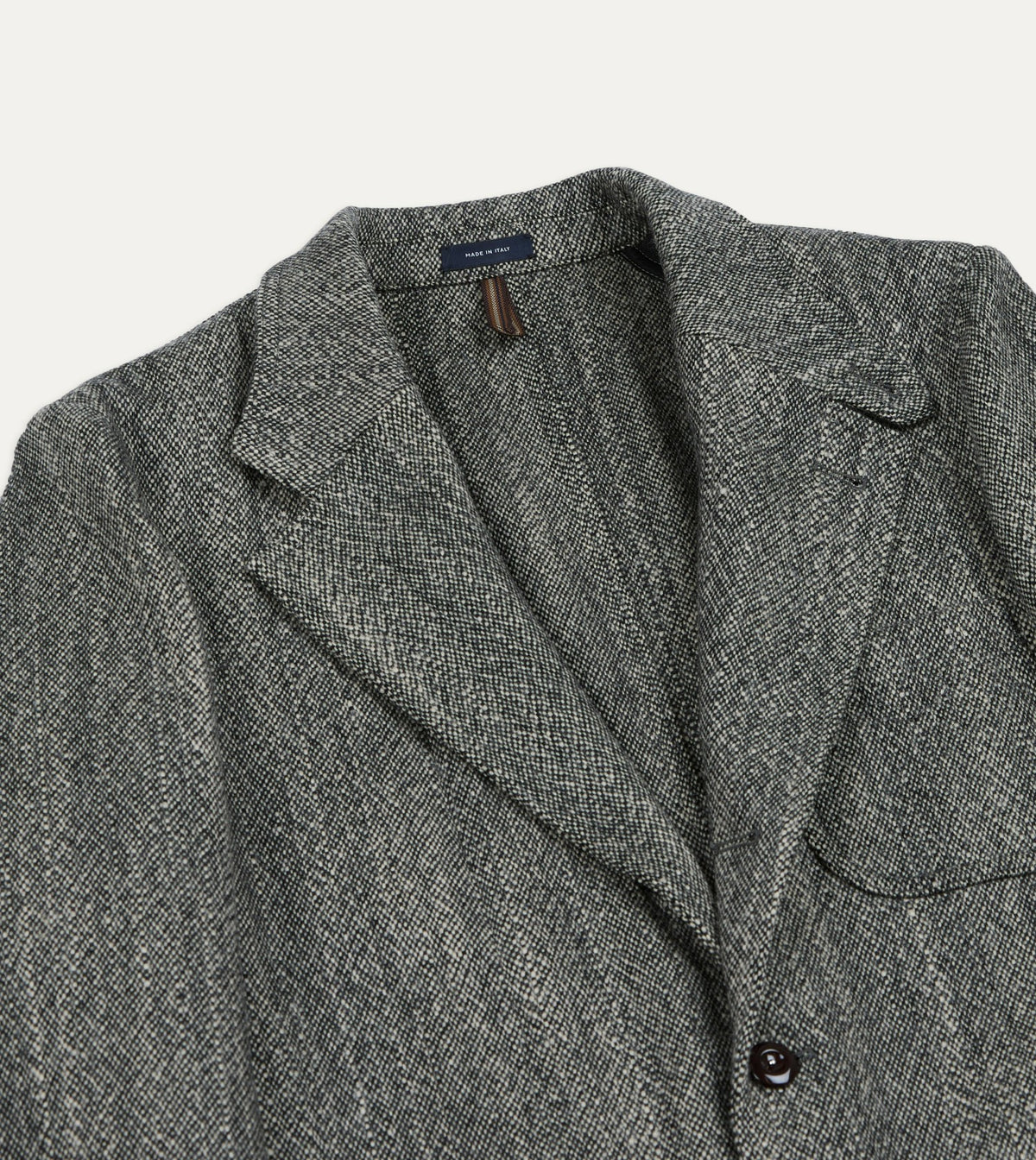 Drake's Grey Wool Tweed Field Games Blazer