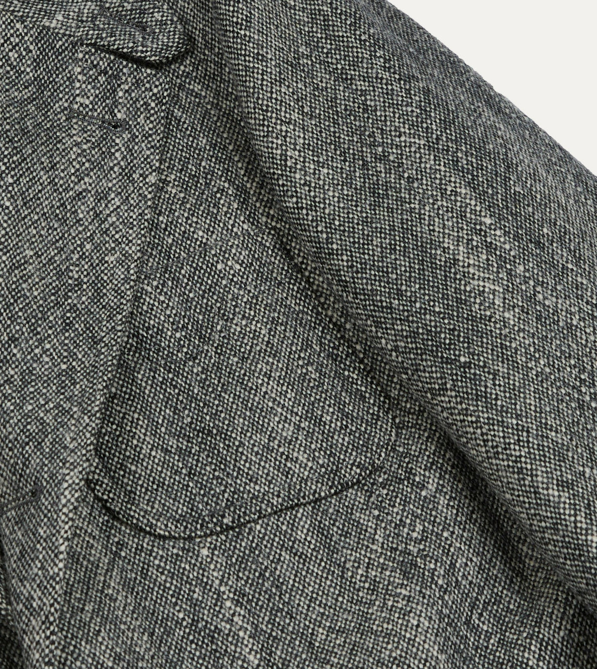 Drake's Grey Wool Tweed Field Games Blazer