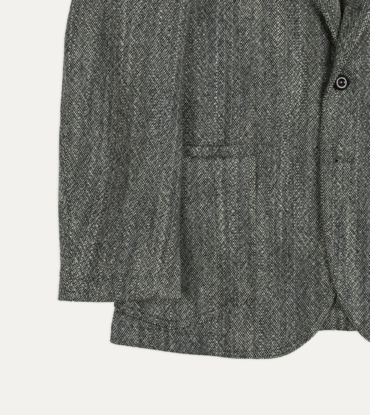 Drake's Grey Wool Tweed Field Games Blazer