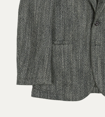 Drake's Grey Wool Tweed Field Games Blazer