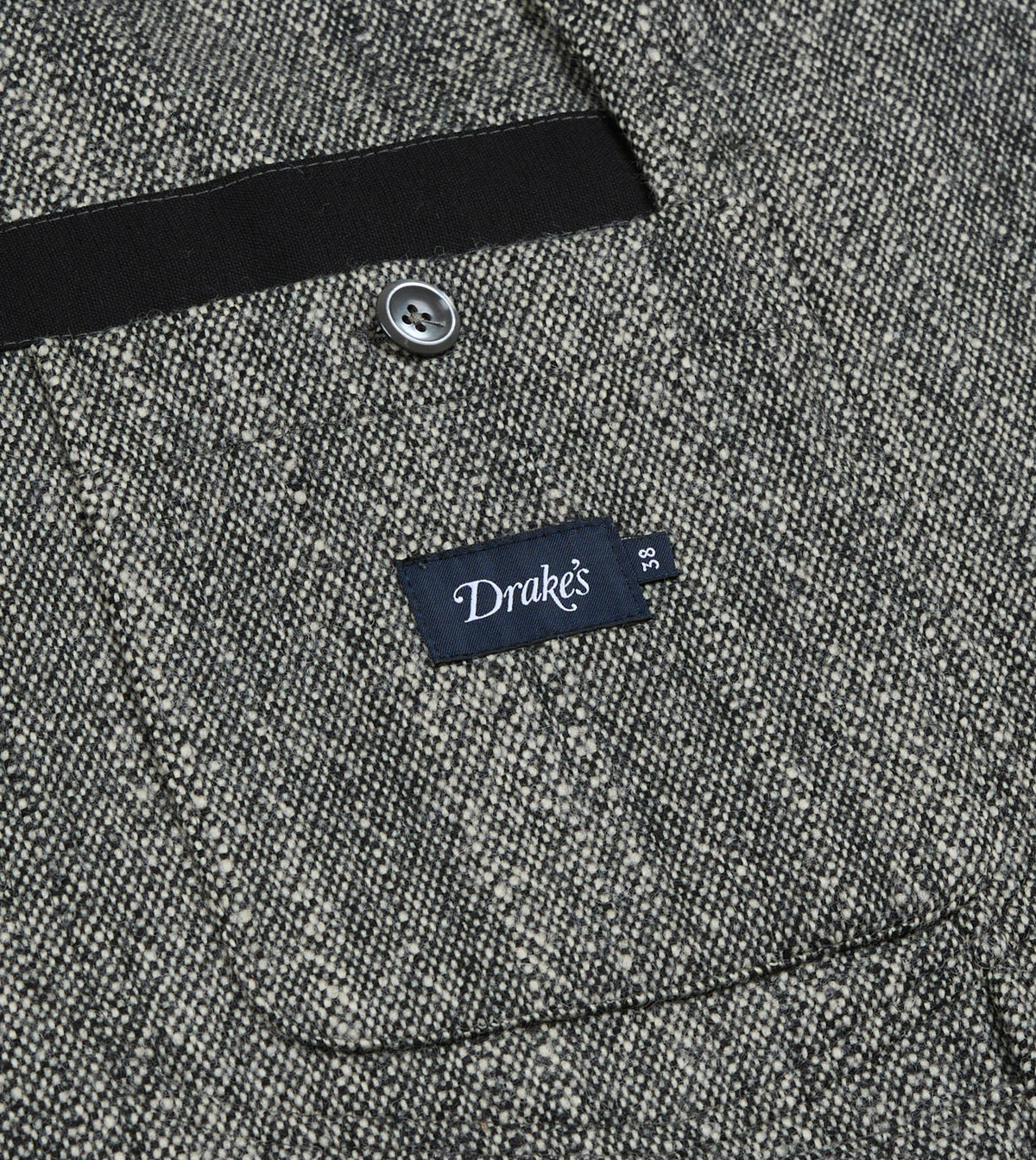 Drake's Grey Wool Tweed Field Games Blazer