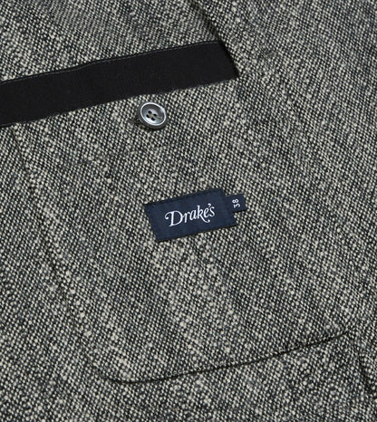Drake's Grey Wool Tweed Field Games Blazer