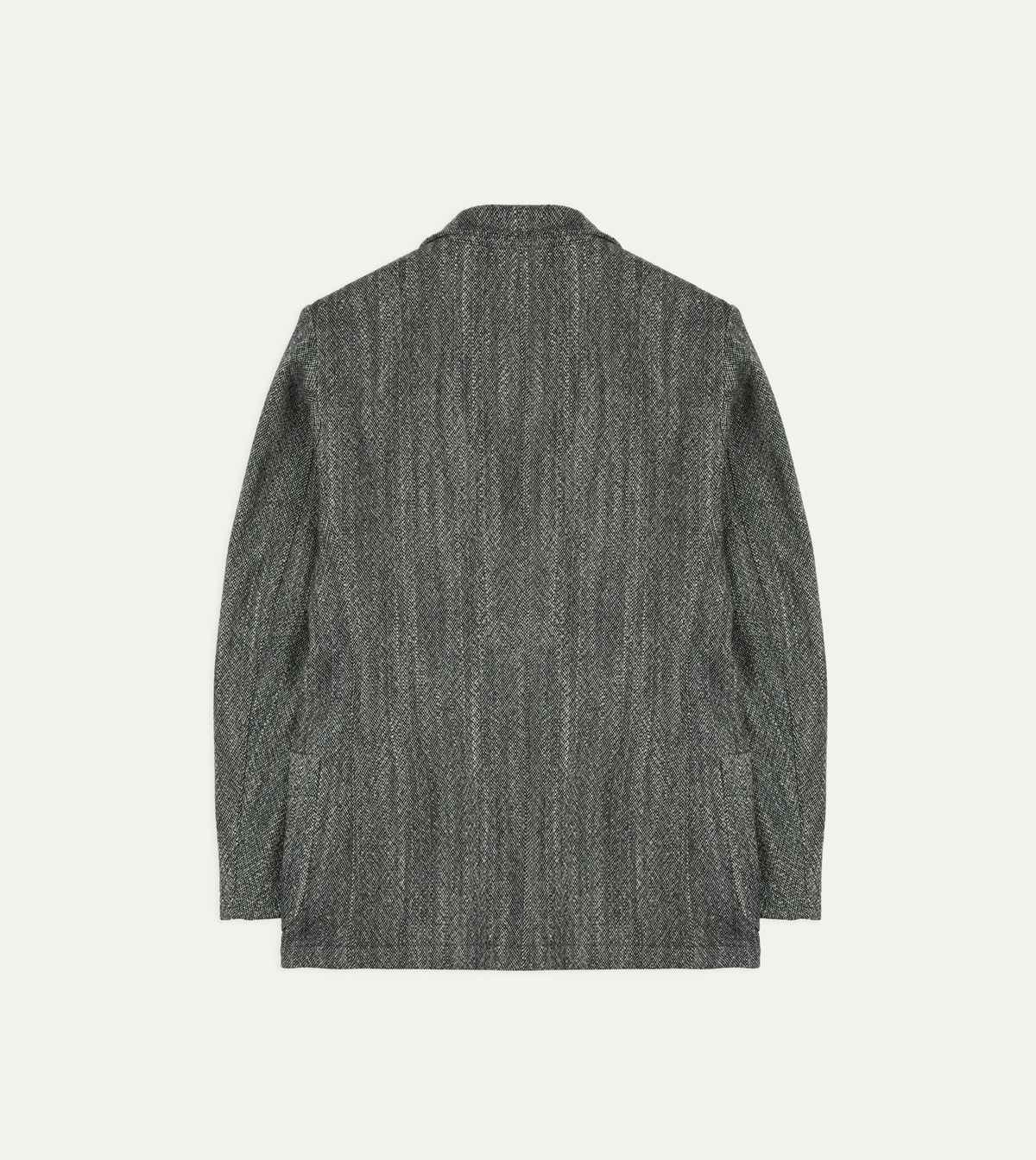 Drake's Grey Wool Tweed Field Games Blazer