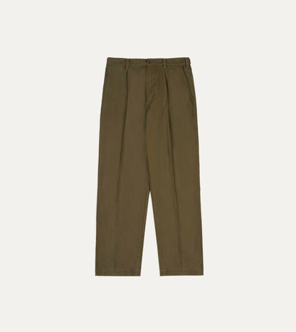 Drake's Green Cotton Travel Games Trouser