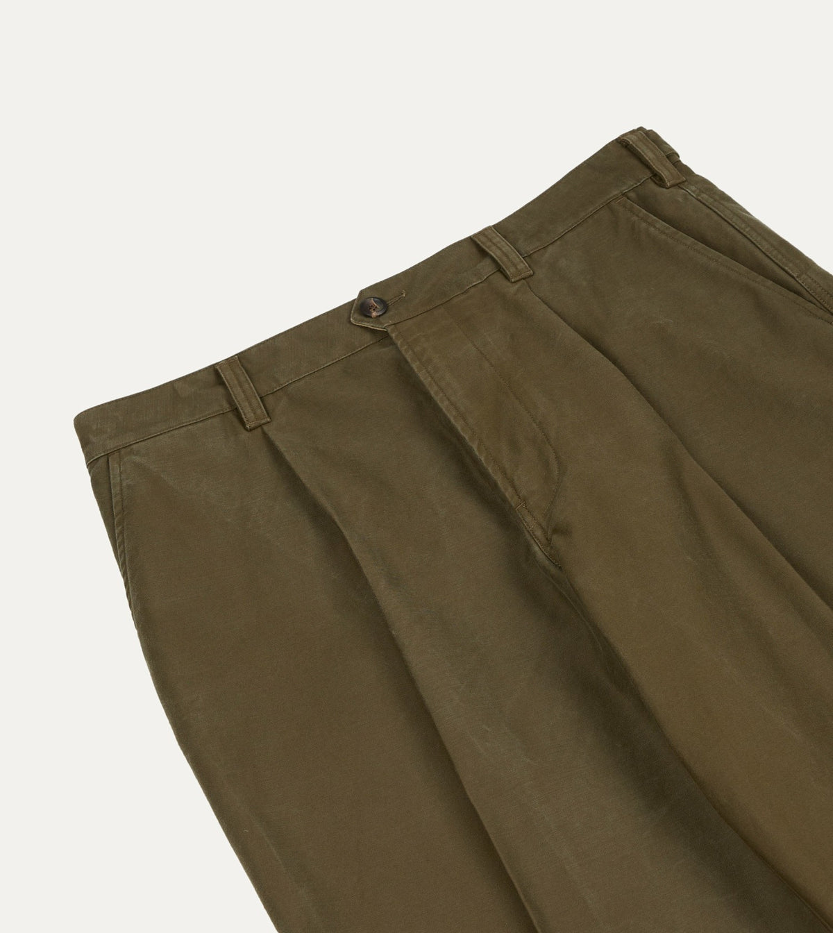 Drake's Green Cotton Travel Games Trouser