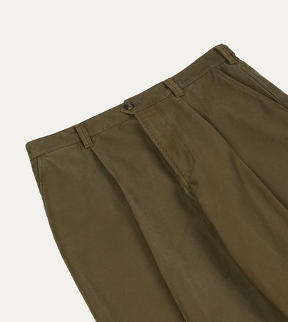 Drake's Green Cotton Travel Games Trouser