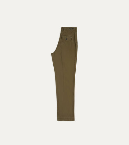 Drake's Green Cotton Travel Games Trouser