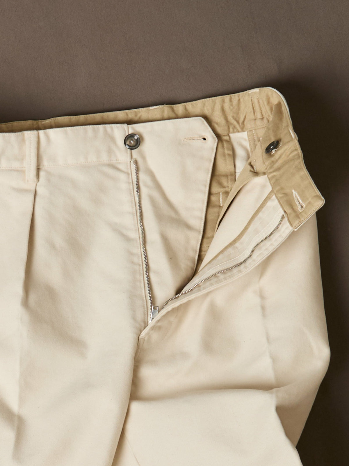Drake's Ecru Moleskin Games Trouser