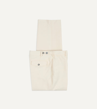 Drake's Ecru Moleskin Games Trouser