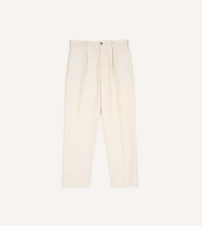 Drake's Ecru Moleskin Games Trouser