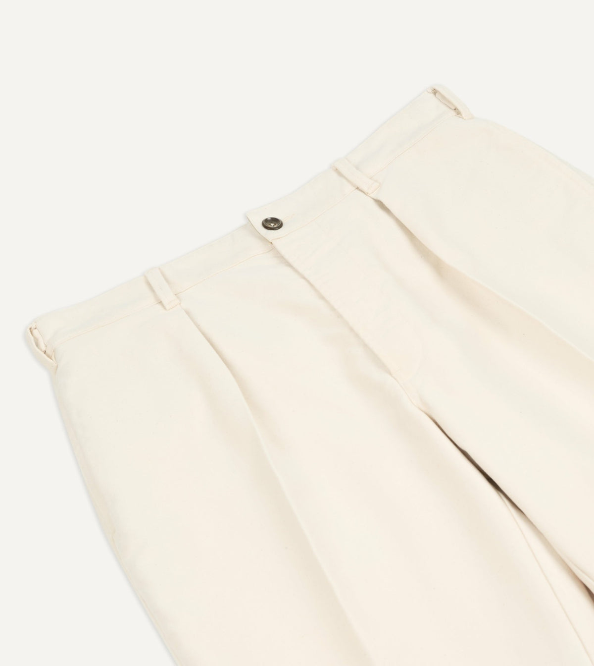 Drake's Ecru Moleskin Games Trouser